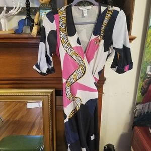 Diane Von Furstenburg silk wrap dress.
